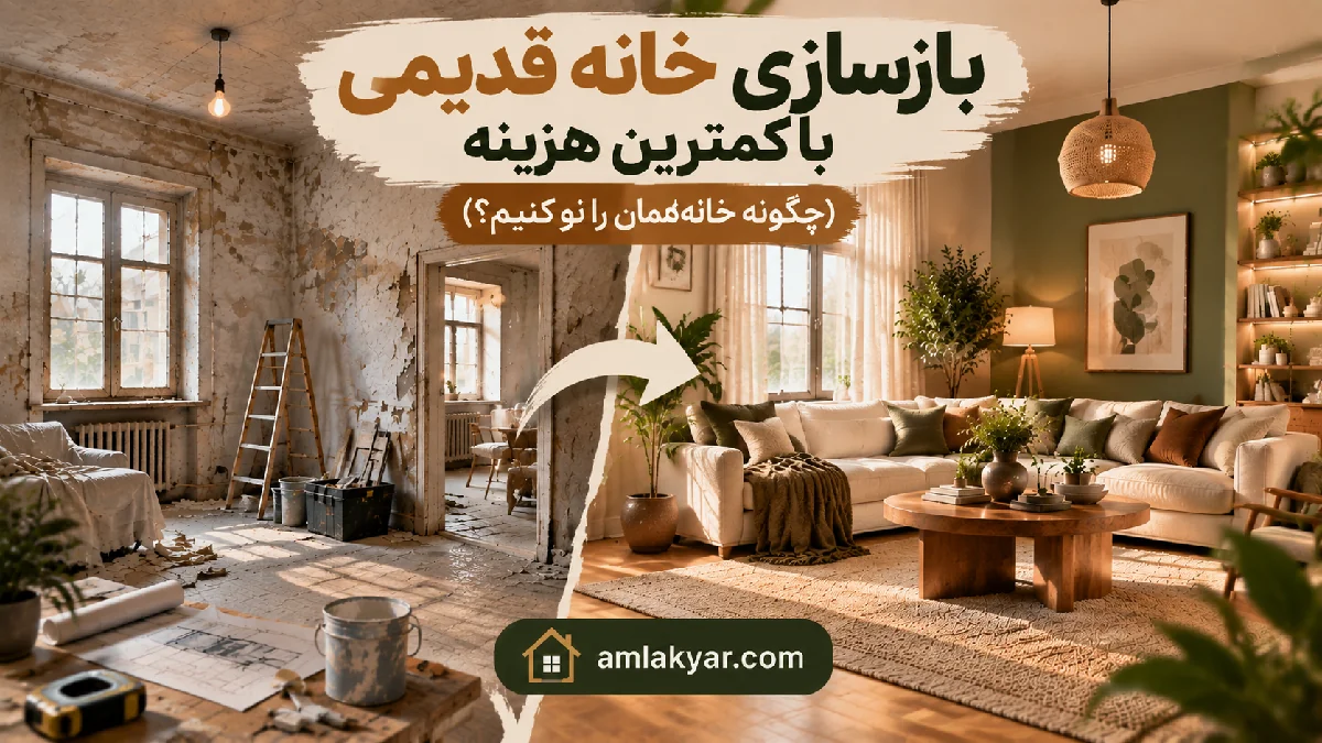 بازسازی خانه قدیمی با کمترین هزینه (چگونه خانهمان را نو کنیم؟)؛ راهنمای کامل نوسازی هوشمند، بدون خرج اضافه