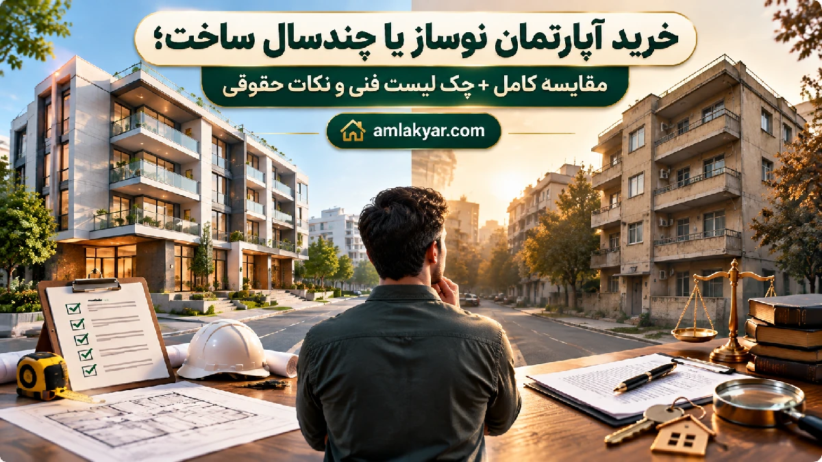 خرید آپارتمان نوساز یا چندسال ساخت؛ مقایسه کامل + چک لیست فنی و نکات حقوقی