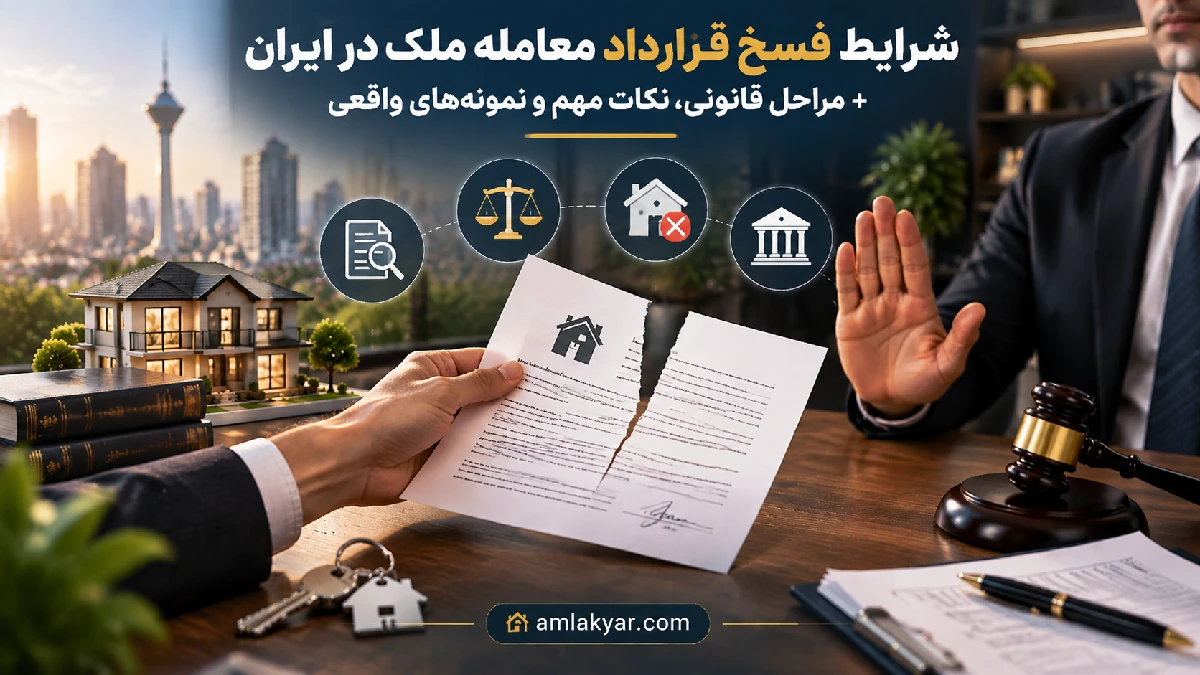 شرایط فسخ قرارداد معامله ملک در ایران + مراحل قانونی، نکات مهم و نمونه‌های واقعی
